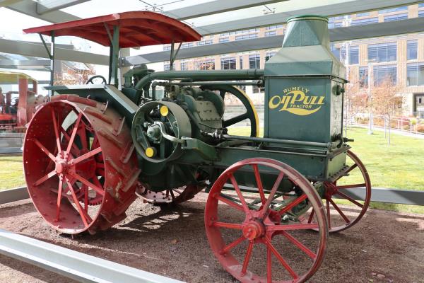 This is one of 50 antique tractors located at the JUMP facility in downtown Boise.