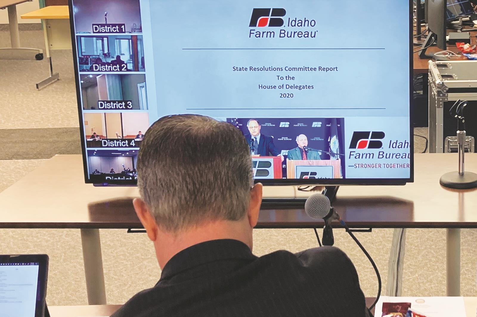 Idaho Farm Bureau Federation’s 81st annual meeting was held virtually this year. Sixty-one voting delegates from 36 counties participated in the meeting from six locations around the state.