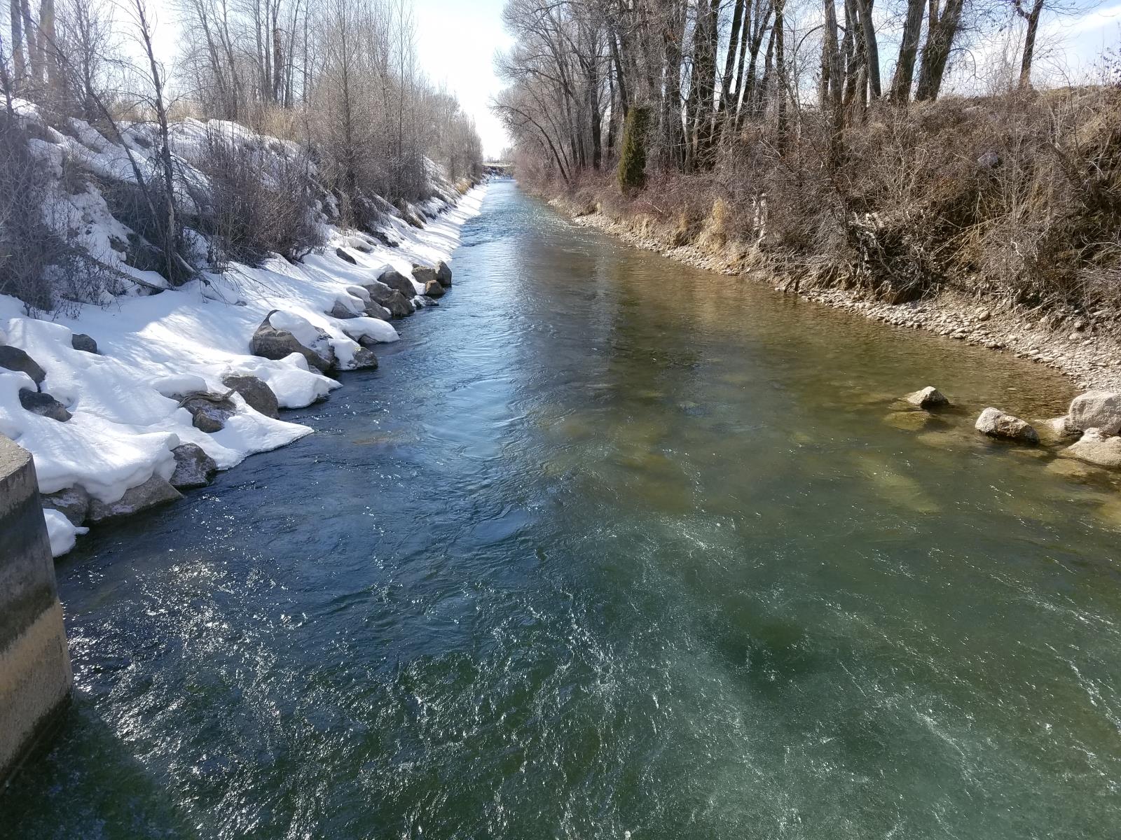Water is recharged by Progressive Irrigation District. The Idaho Water Resource Board will study three options for creating a large-scale managed aquifer recharge site in the Upper Snake River Valley. Photo by Idaho Department of Water Resources.