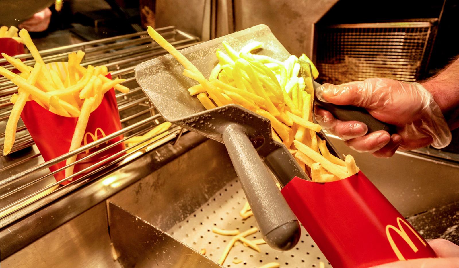 French fries provided by J.R. Simplot Co. are served at a McDonald’s in Pocatello. McDonald’s Corp. spent almost $136 million last year on Idaho agricultural commodities to supply its fast-food restaurants. 